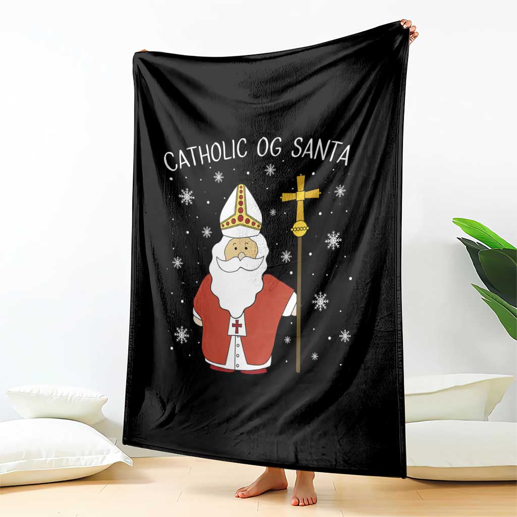 Saint Nicholas Catholic Christmas Throw Blanket TS14 Print Your Wear