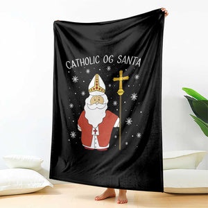 Saint Nicholas Catholic Christmas Throw Blanket TS14 Print Your Wear