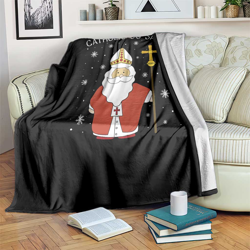 Saint Nicholas Catholic Christmas Throw Blanket TS14 Print Your Wear