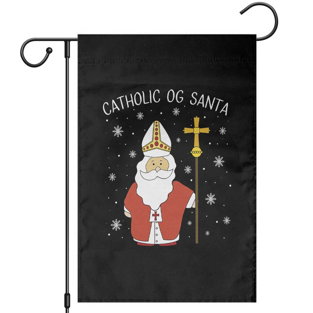 Saint Nicholas Catholic Christmas Garden Flag TS14 Black Print Your Wear