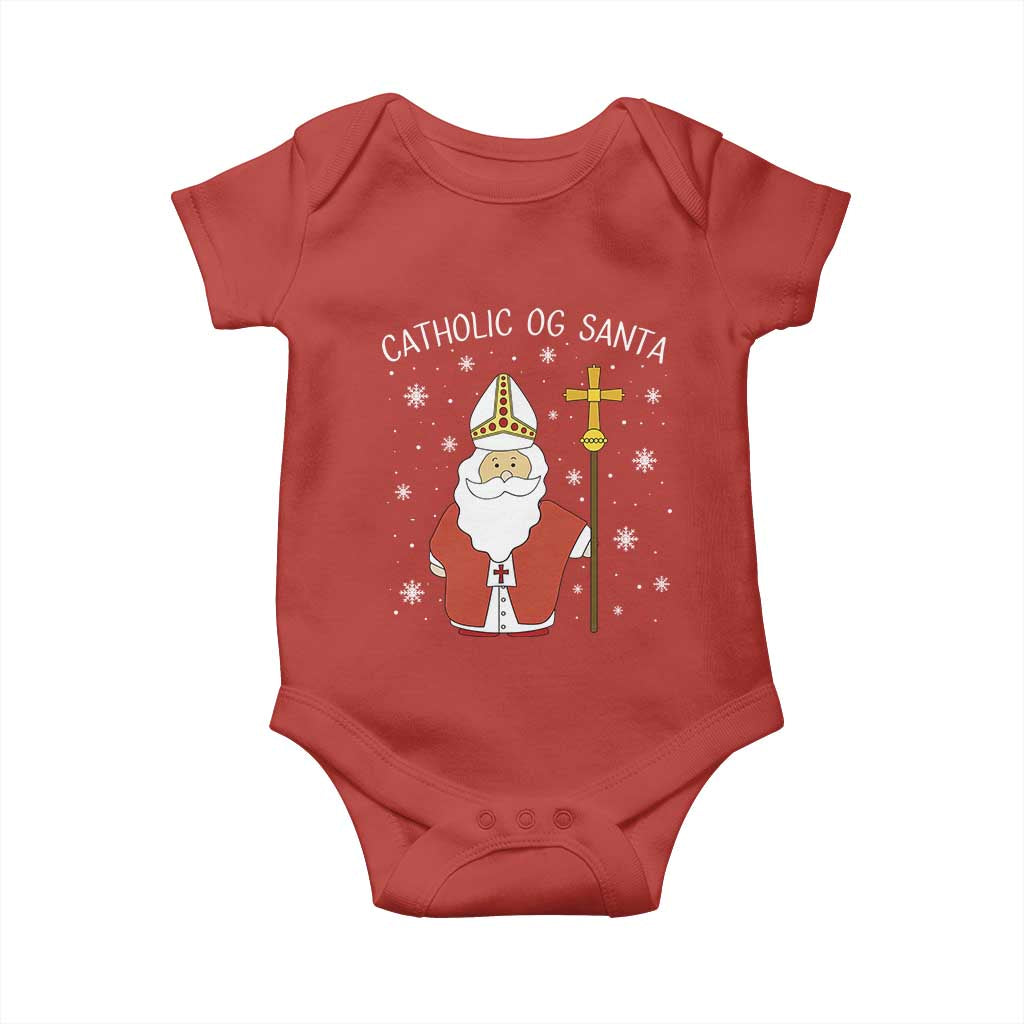 Saint Nicholas Catholic Christmas Baby Onesie TS14 Red Print Your Wear