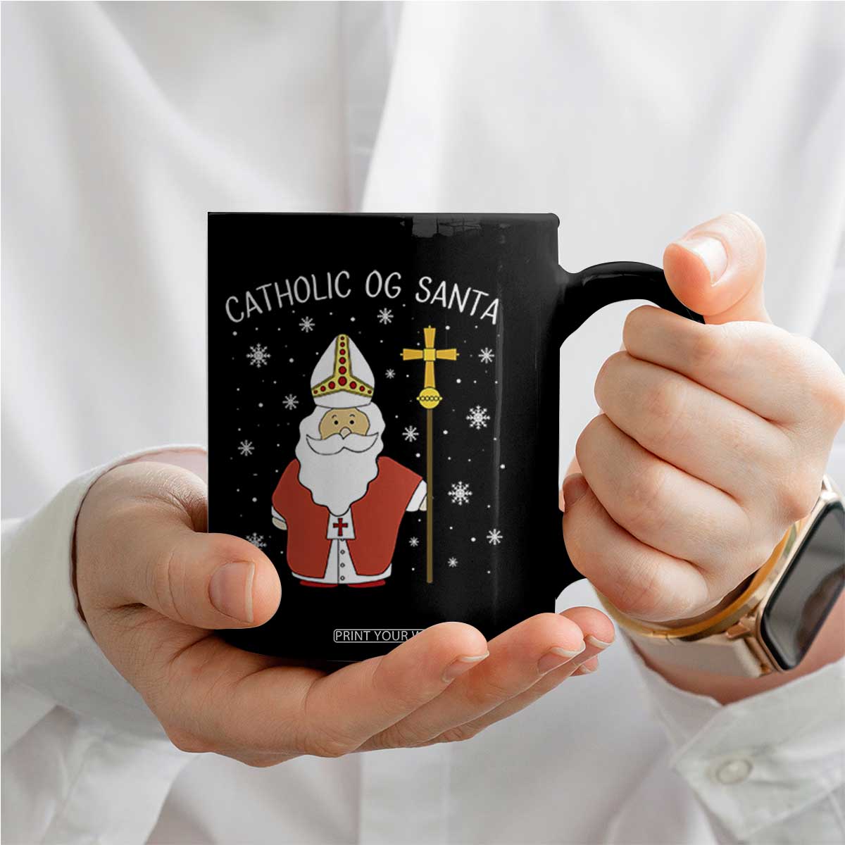 Saint Nicholas Catholic Christmas Coffee Mug TS14 Print Your Wear