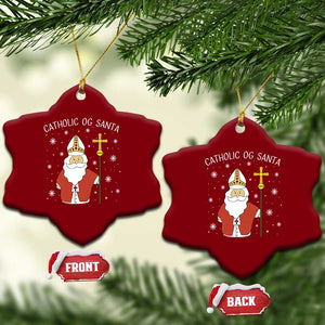 Saint Nicholas Catholic Christmas Ceramic Ornament TS14 Print Your Wear