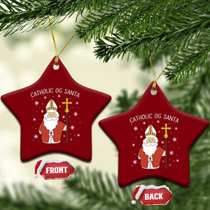 Saint Nicholas Catholic Christmas Ceramic Ornament TS14 Print Your Wear