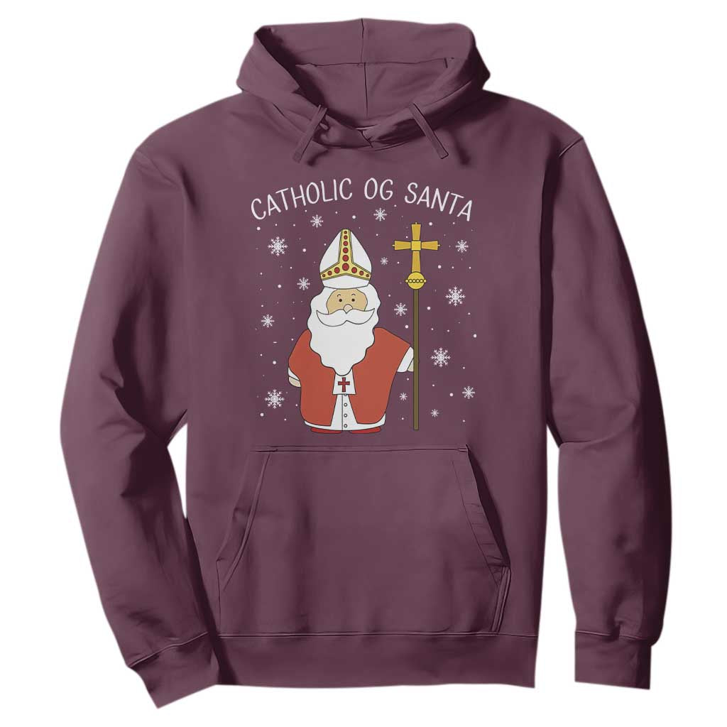Saint Nicholas Catholic Christmas Hoodie TS14 Maroon Print Your Wear