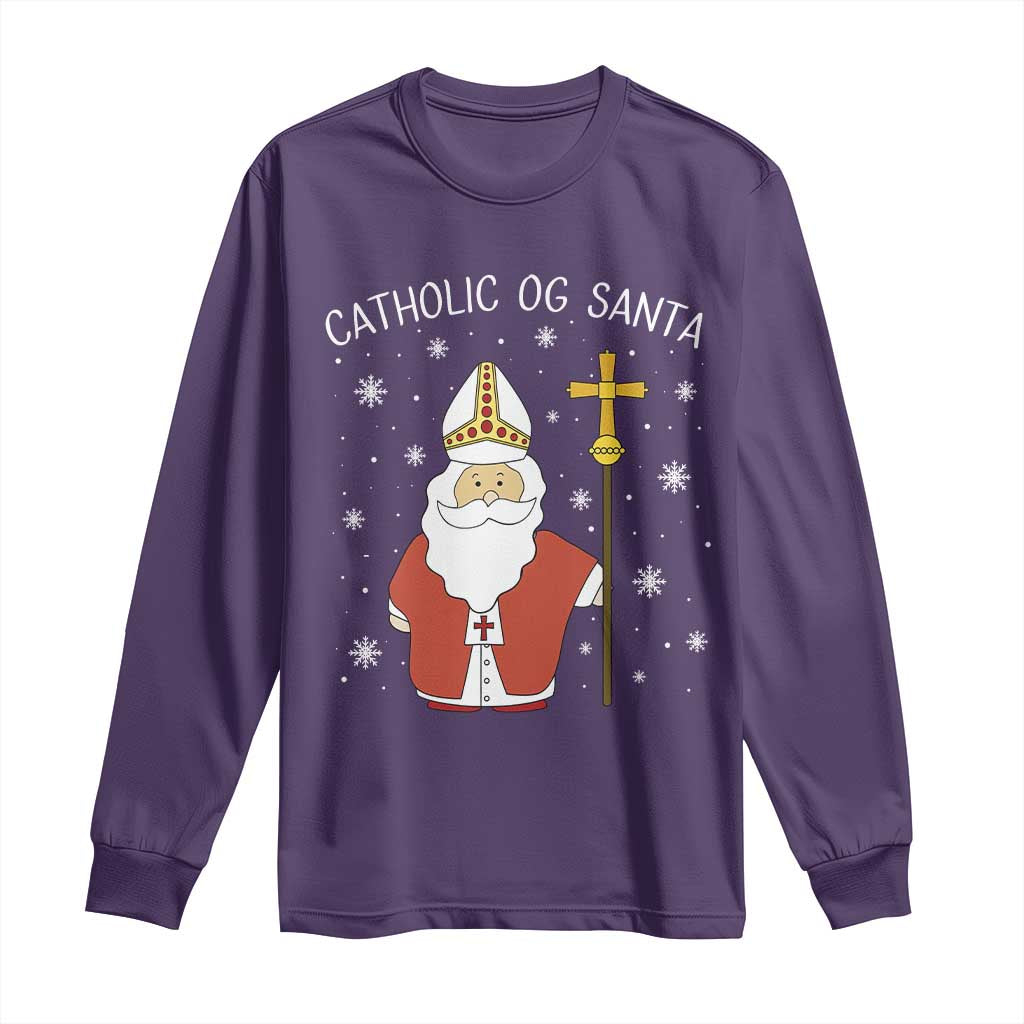 Saint Nicholas Catholic Christmas Long Sleeve Shirt TS14 Purple Print Your Wear