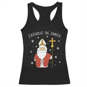 Saint Nicholas Catholic Christmas Racerback Tank Top TS14 Black Print Your Wear