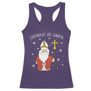 Saint Nicholas Catholic Christmas Racerback Tank Top TS14 Purple Print Your Wear