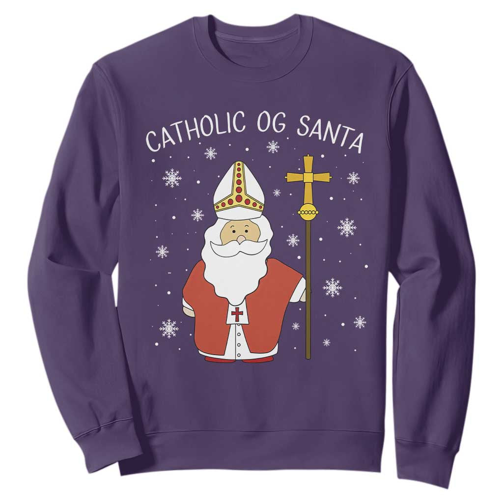 Saint Nicholas Catholic Christmas Sweatshirt TS14 Purple Print Your Wear