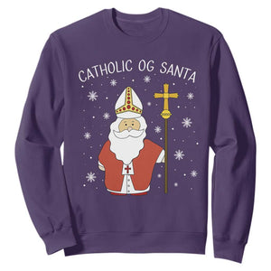 Saint Nicholas Catholic Christmas Sweatshirt TS14 Purple Print Your Wear