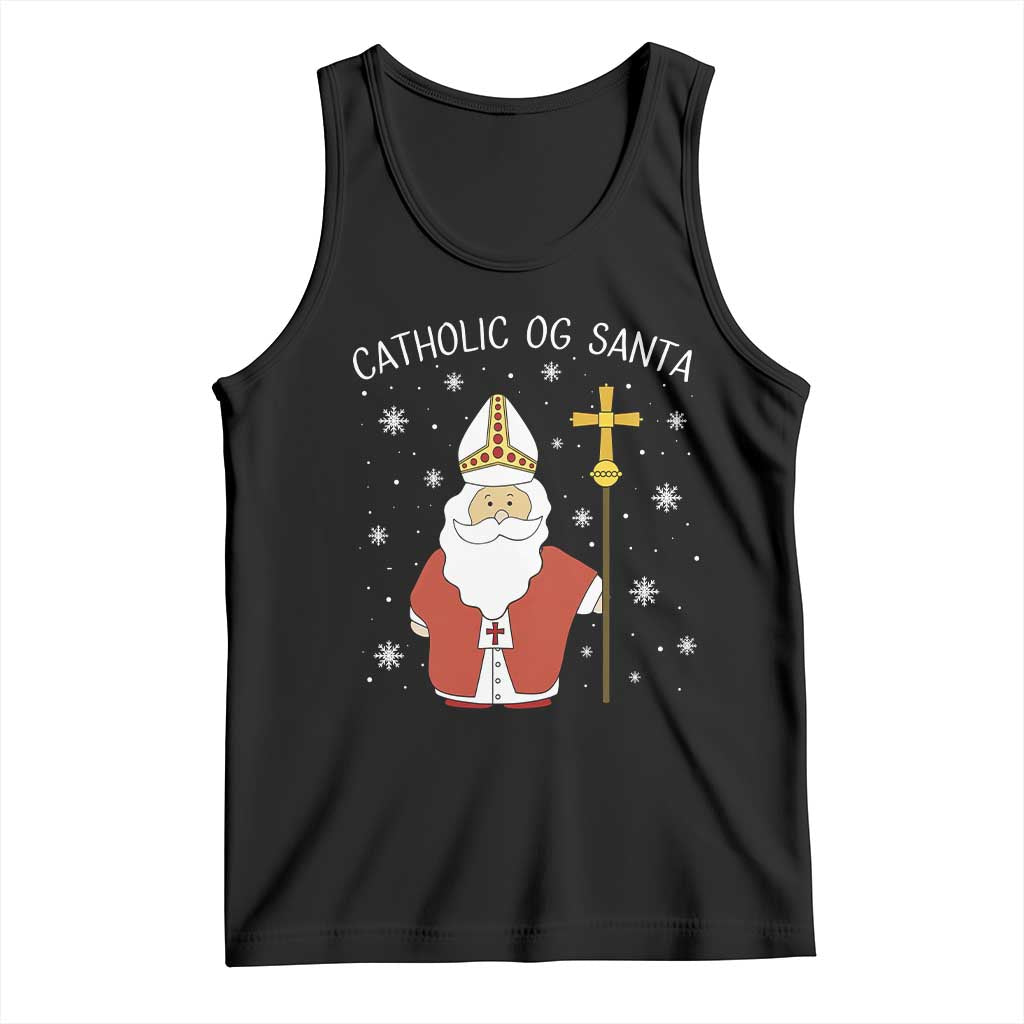 Saint Nicholas Catholic Christmas Tank Top TS14 Black Print Your Wear