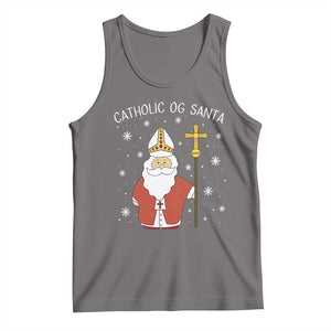 Saint Nicholas Catholic Christmas Tank Top TS14 Deep Heather Print Your Wear