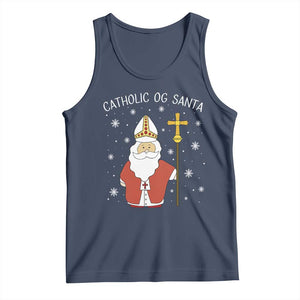 Saint Nicholas Catholic Christmas Tank Top TS14 Navy Print Your Wear