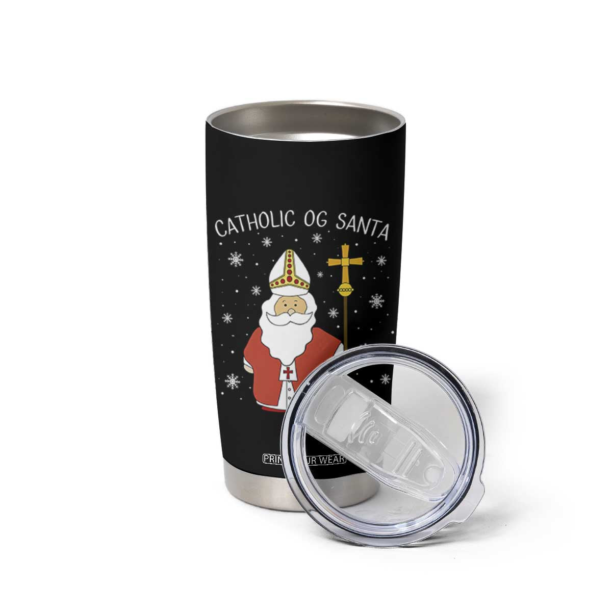 Saint Nicholas Catholic Christmas Tumbler Cup TS14 Print Your Wear