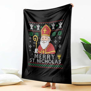 Saint Nicholas Santa Claus Christmas Throw Blanket TS14 Print Your Wear