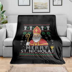 Saint Nicholas Santa Claus Christmas Throw Blanket TS14 Print Your Wear