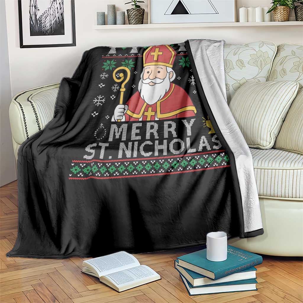 Saint Nicholas Santa Claus Christmas Throw Blanket TS14 Print Your Wear