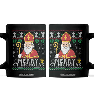 Saint Nicholas Santa Claus Christmas Coffee Mug TS14 Black Print Your Wear