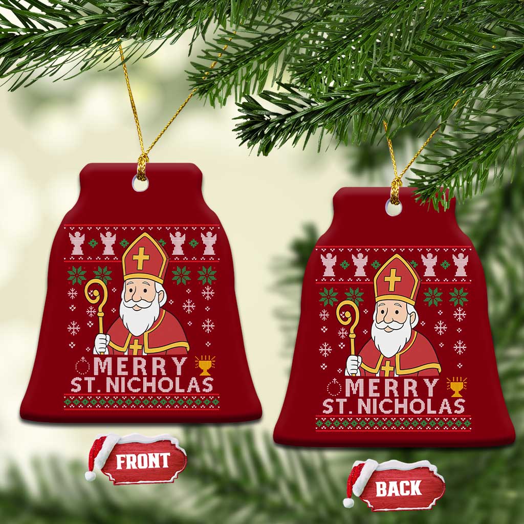 Saint Nicholas Santa Claus Christmas Ceramic Ornament TS14 Print Your Wear