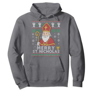Saint Nicholas Santa Claus Christmas Hoodie TS14 Charcoal Print Your Wear