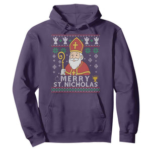 Saint Nicholas Santa Claus Christmas Hoodie TS14 Purple Print Your Wear