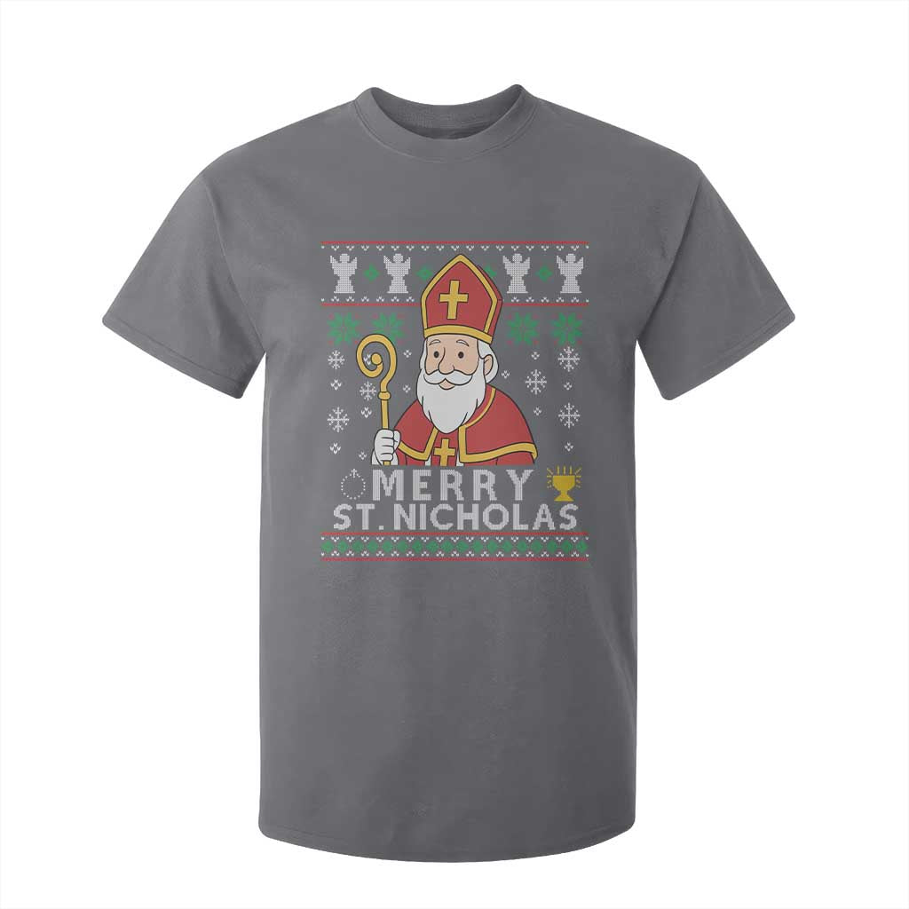 Saint Nicholas Santa Claus Christmas T Shirt For Kid TS14 Charcoal Print Your Wear