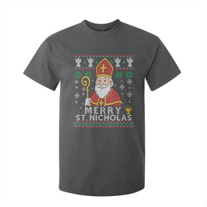 Saint Nicholas Santa Claus Christmas T Shirt For Kid TS14 Dark Heather Print Your Wear