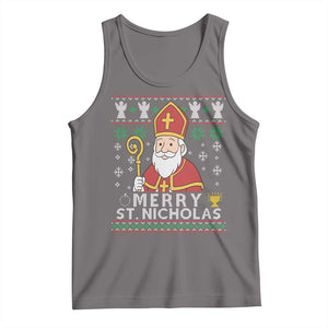 Saint Nicholas Santa Claus Christmas Tank Top TS14 Deep Heather Print Your Wear