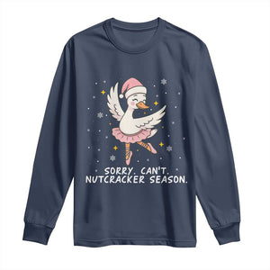 Nutcracker Goose Ballet Christmas Long Sleeve Shirt TS14 Navy Print Your Wear