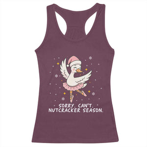 Nutcracker Goose Ballet Christmas Racerback Tank Top TS14 Maroon Print Your Wear