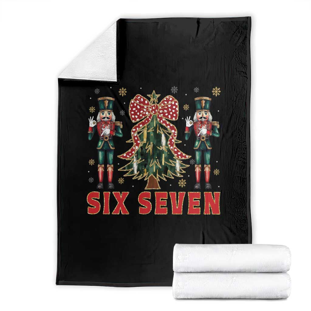 67 Six Seven Nutcracker Christmas Meme Throw Blanket TS14 Black Print Your Wear