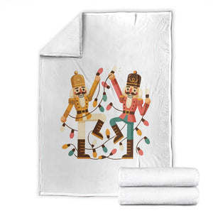Funny Nutcracker Christmas Throw Blanket Let Us Get Crackin TS14 White Print Your Wear