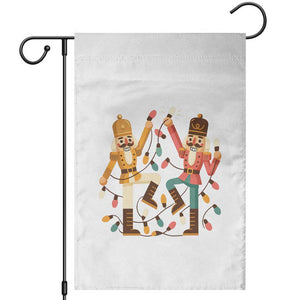 Funny Nutcracker Christmas Garden Flag Let Us Get Crackin TS14 White Print Your Wear
