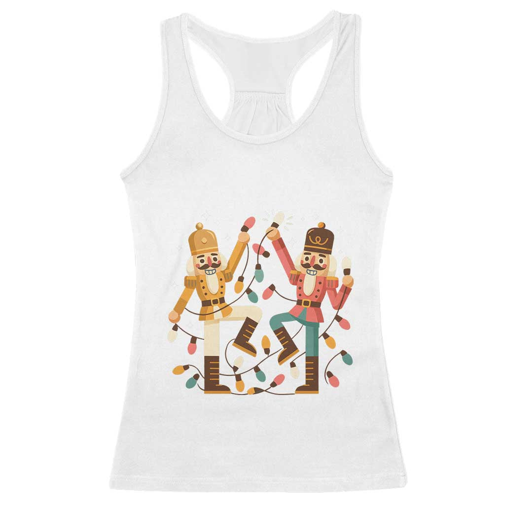 Funny Nutcracker Christmas Racerback Tank Top Let Us Get Crackin TS14 White Print Your Wear