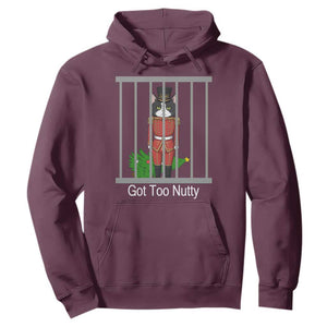 Funny Cat Nutcracker Christmas Hoodie Got Too Nutty TS14 Maroon Print Your Wear