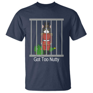 Funny Cat Nutcracker Christmas T Shirt Got Too Nutty TS14 Navy Print Your Wear