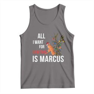 Marcus The Worm Robert Christmas Meme Tank Top All I Want For Xmas Is Marcus TS14 Deep Heather Print Your Wear