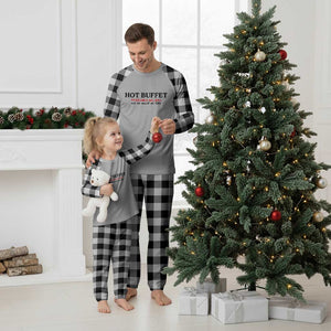 Hot Buffet Available All Day Plaid Pajama Set Funny Cooking Food TS14 White Plaid Print Your Wear
