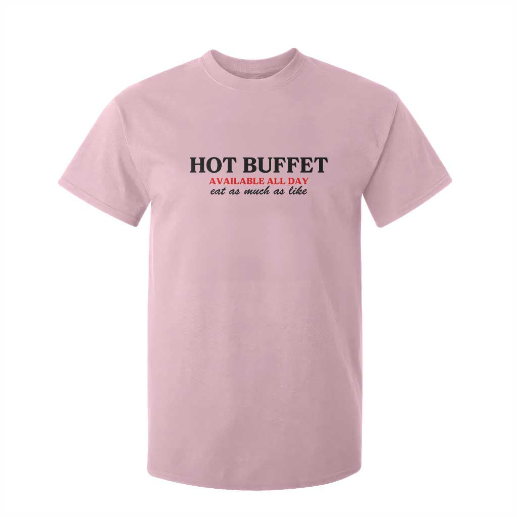 Hot Buffet Available All Day T Shirt For Kid Funny Cooking Food TS14 Light Pink Print Your Wear