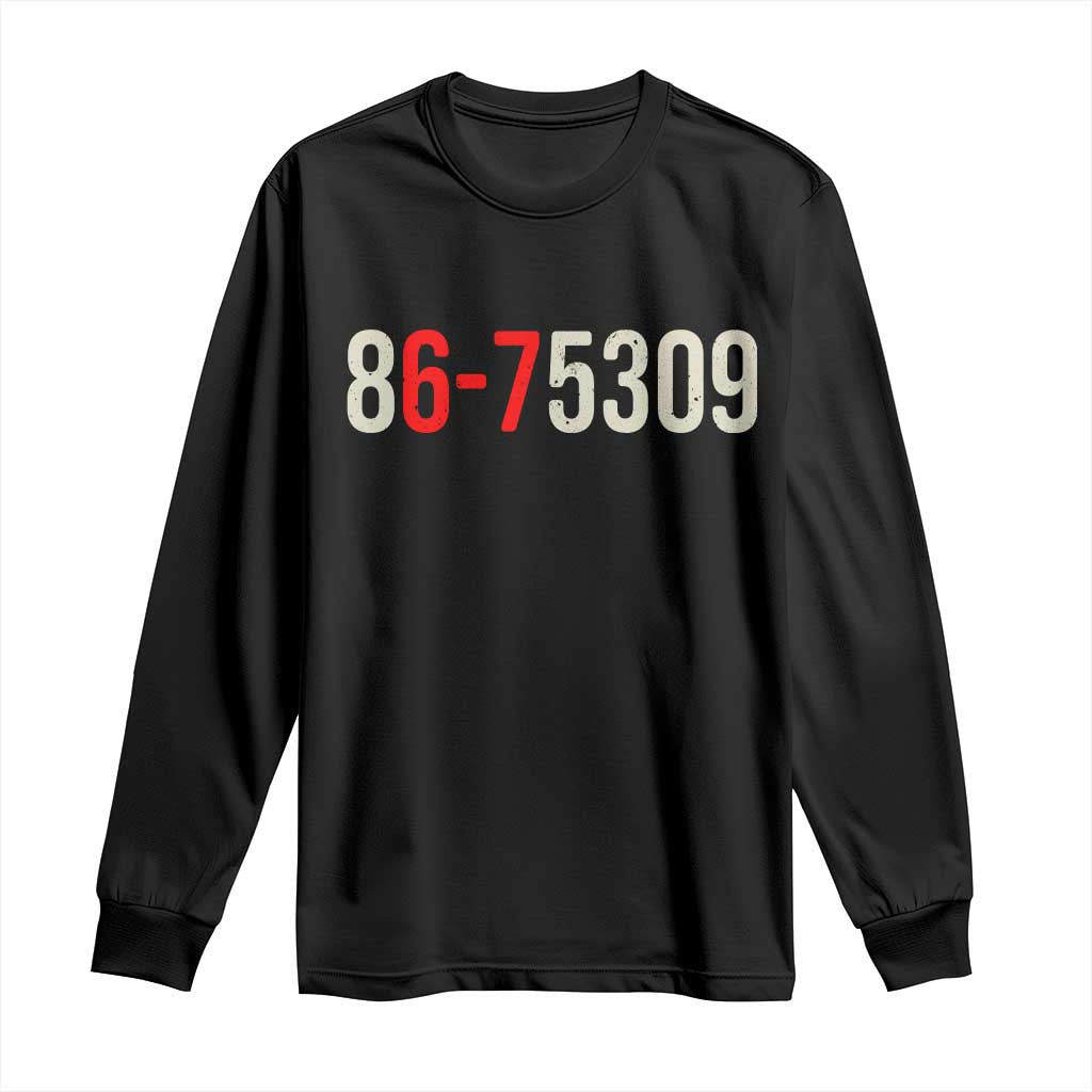 67 Six Seven Meme Long Sleeve Shirt Vintage 80s Music 8675309 Jenny TS14 Black Print Your Wear