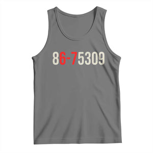 67 Six Seven Meme Tank Top Vintage 80s Music 8675309 Jenny TS14 Black Heather Print Your Wear