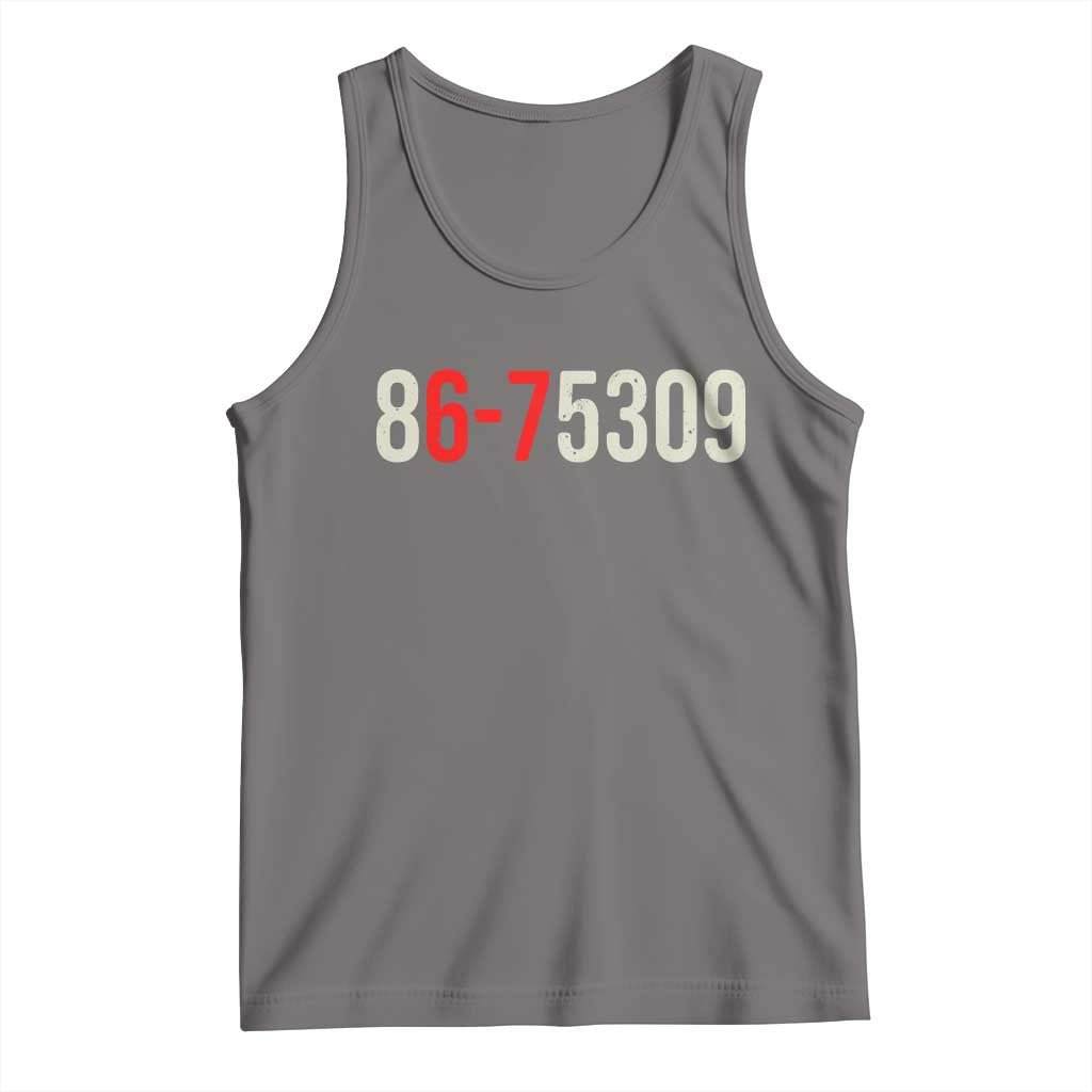 67 Six Seven Meme Tank Top Vintage 80s Music 8675309 Jenny TS14 Deep Heather Print Your Wear