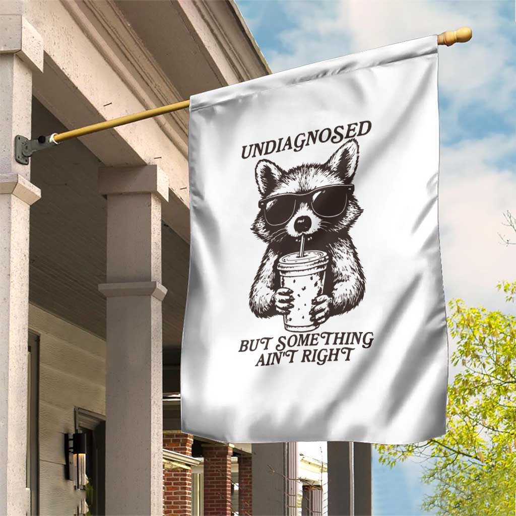 Undiagnosed But Something Aint Right Garden Flag Funny Racoon Saying TS14 Print Your Wear