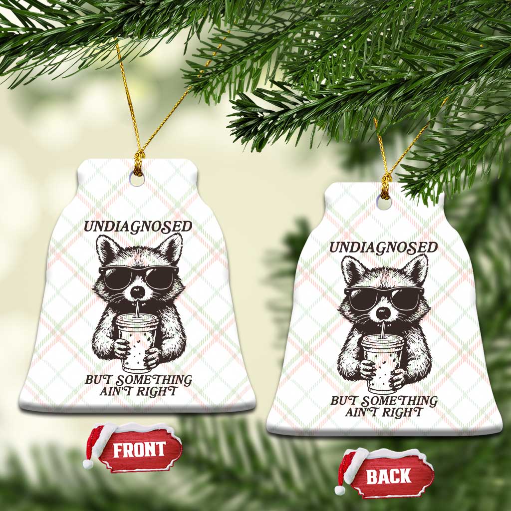 Undiagnosed But Something Aint Right Ceramic Ornament Funny Racoon Saying TS14 Print Your Wear
