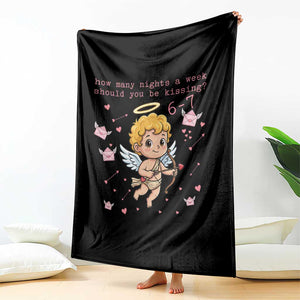 67 Valentine Meme Throw Blanket Funny Six Seven Cupid Saying TS14 Print Your Wear