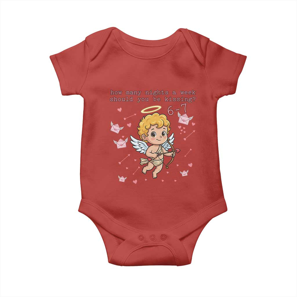 67 Valentine Meme Baby Onesie Funny Six Seven Cupid Saying TS14 Red Print Your Wear