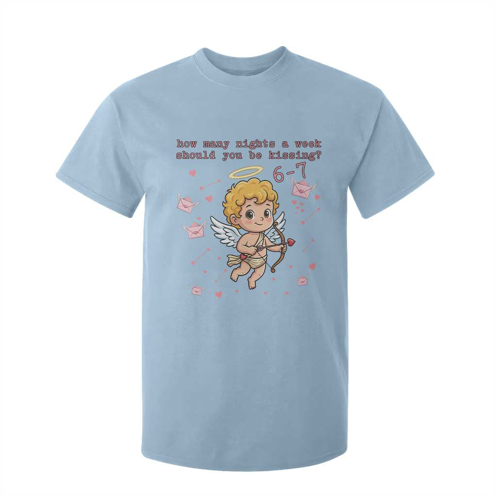 67 Valentine Meme T Shirt For Kid Funny Six Seven Cupid Saying TS14 Light Blue Print Your Wear