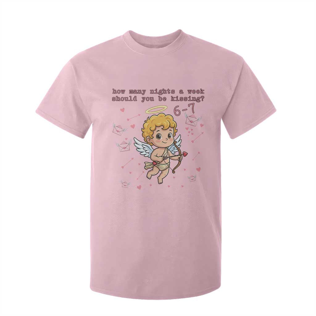 67 Valentine Meme T Shirt For Kid Funny Six Seven Cupid Saying TS14 Light Pink Print Your Wear