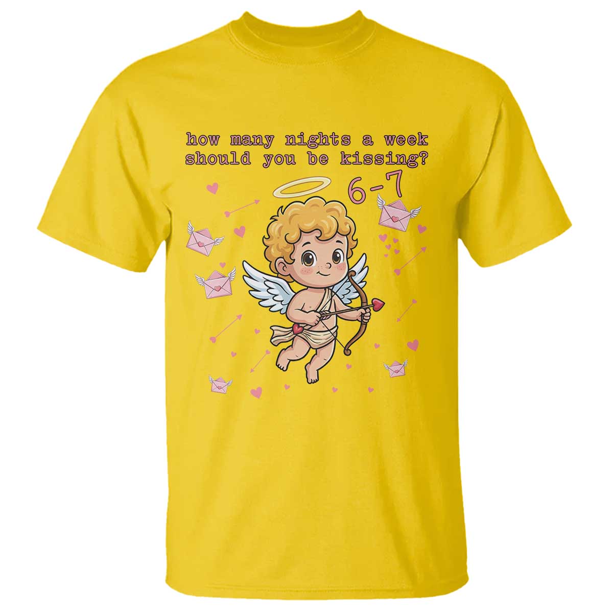 67 Valentine Meme T Shirt Funny Six Seven Cupid Saying TS14 Daisy Print Your Wear