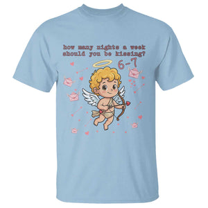 67 Valentine Meme T Shirt Funny Six Seven Cupid Saying TS14 Light Blue Print Your Wear